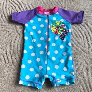 HANNA ANDERSSON 70 SS Shorts Rash Guard Swim Suit